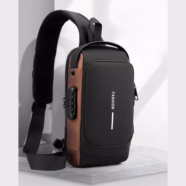 Apex Crossbody Chest Bag – Anti-Theft, Waterproof & USB Charging Sling Pack for Men