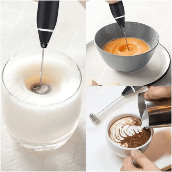 Rechargeable Coffee Beater – USB Rechargeable Powerful Milk Frother for Coffee, Cappuccino, Latte, Matcha, Hot Chocolate & Kitchen Use | High-Speed Stainless Steel Whisk Mixer - Image 5